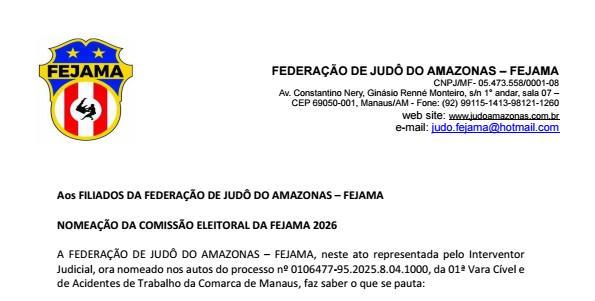 Nomeação da Comissão Eleitoral